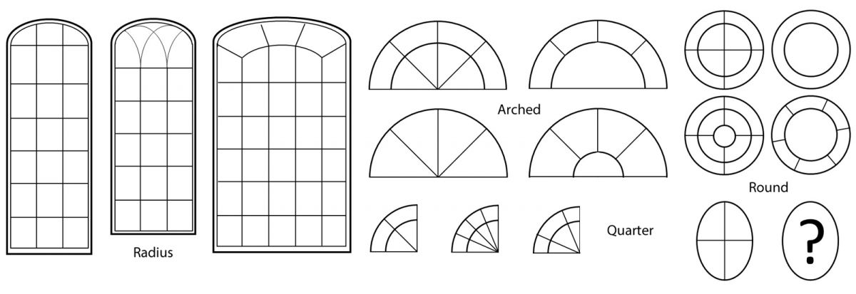 Mill Rounded Windows Radius, Round, Arched Windows Any Size & Style by Precision Millworks